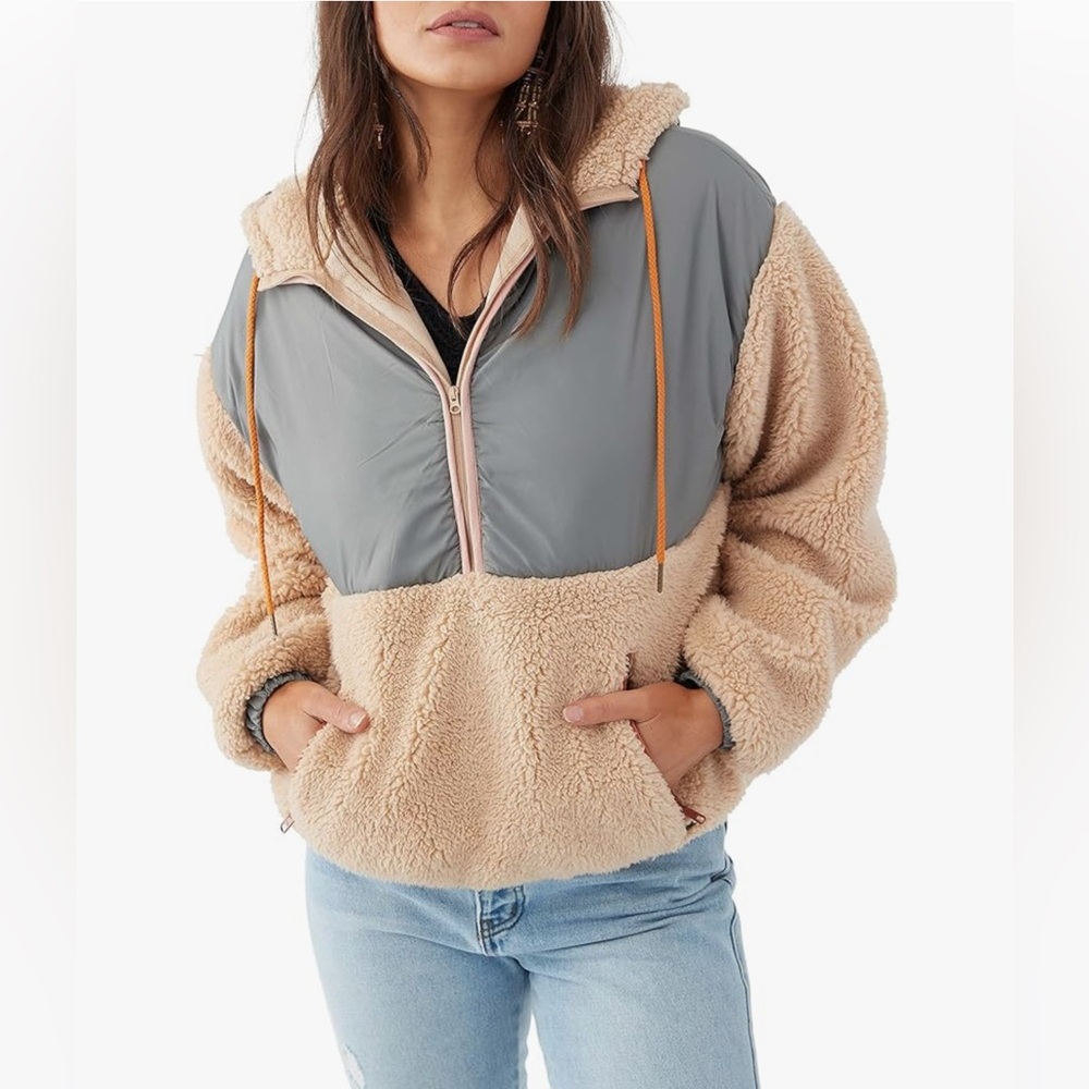 O’NEILL Super Sherpa Hooded Pullover Women's Jacket Size Small